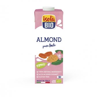 Amandelmelk 6 x 1 liter - Gezoet met Agavesiroop (biologisch)