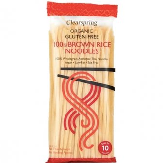 Glutenvrije bruine rijstnoodles