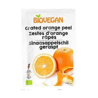 Sinaasappelschil Geraspt 9 gram (biologisch)