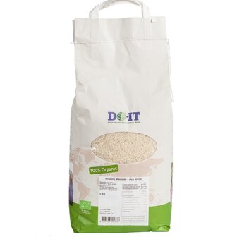 Witte Basmati Rijst 5 kilo Grootverpakking (biologisch)