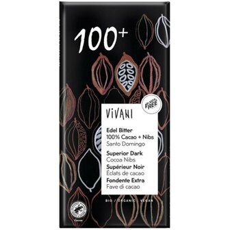 vivani 100% puur chocoladereep