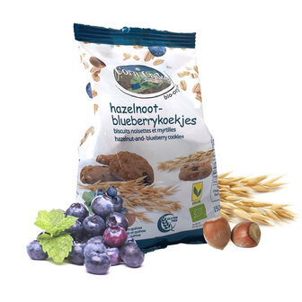 Glutenvrije Haverkoekjes Hazelnoot Blueberry 6 x 150 gram (biologisch)