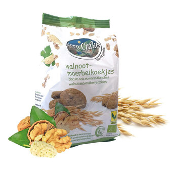 Glutenvrije Koekjes Walnoot Moerbei 6 x 150 gram (biologisch)