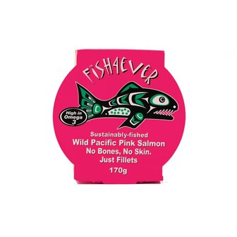 Wilde Roze Zalmfilet in Water 12 x 170 gram