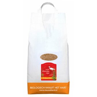 Ronde Zilvervliesrijst 5 kilo Grootverpakking (biologisch)