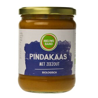 100% pindakaas met zeezout van De Nieuwe Band