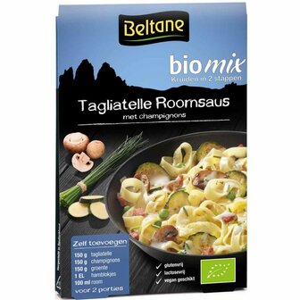 Tagliatelle in Roomsaus biologische maaltijdmix 