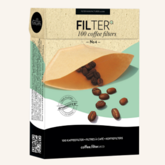 Nr 4 Ongebleekte Koffiefilters (100 stuks)