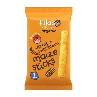 5 x Ella's Kitchen Mais Sticks Wortel 7 maand (biologisch)