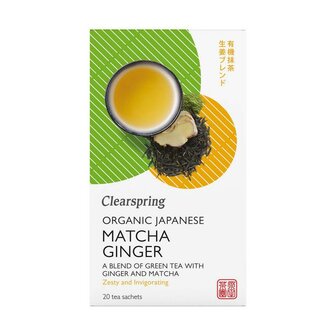 Matcha ginger green tea van Clearspring