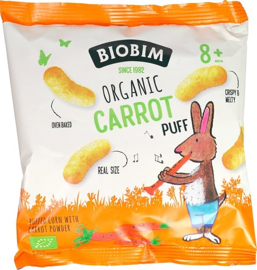 Wortel Chips voor je Baby 8 x 20 gram Biobim