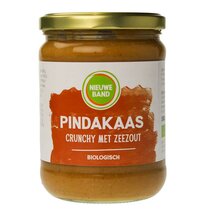 Pindakaas Crunchy met Zeezout 500 gram (biologisch)